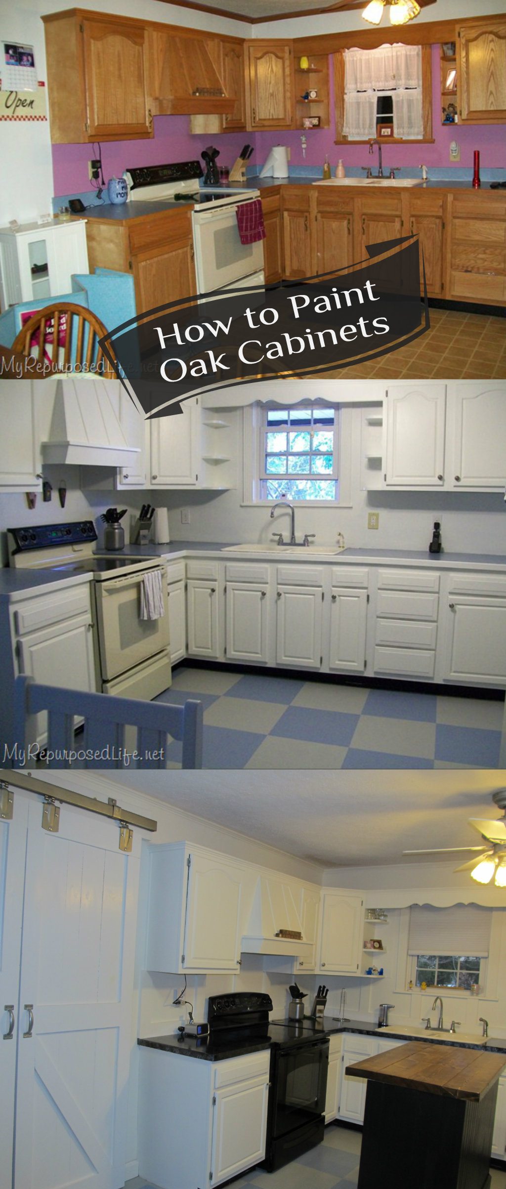 How to paint oak cabinets  My Repurposed Life®
