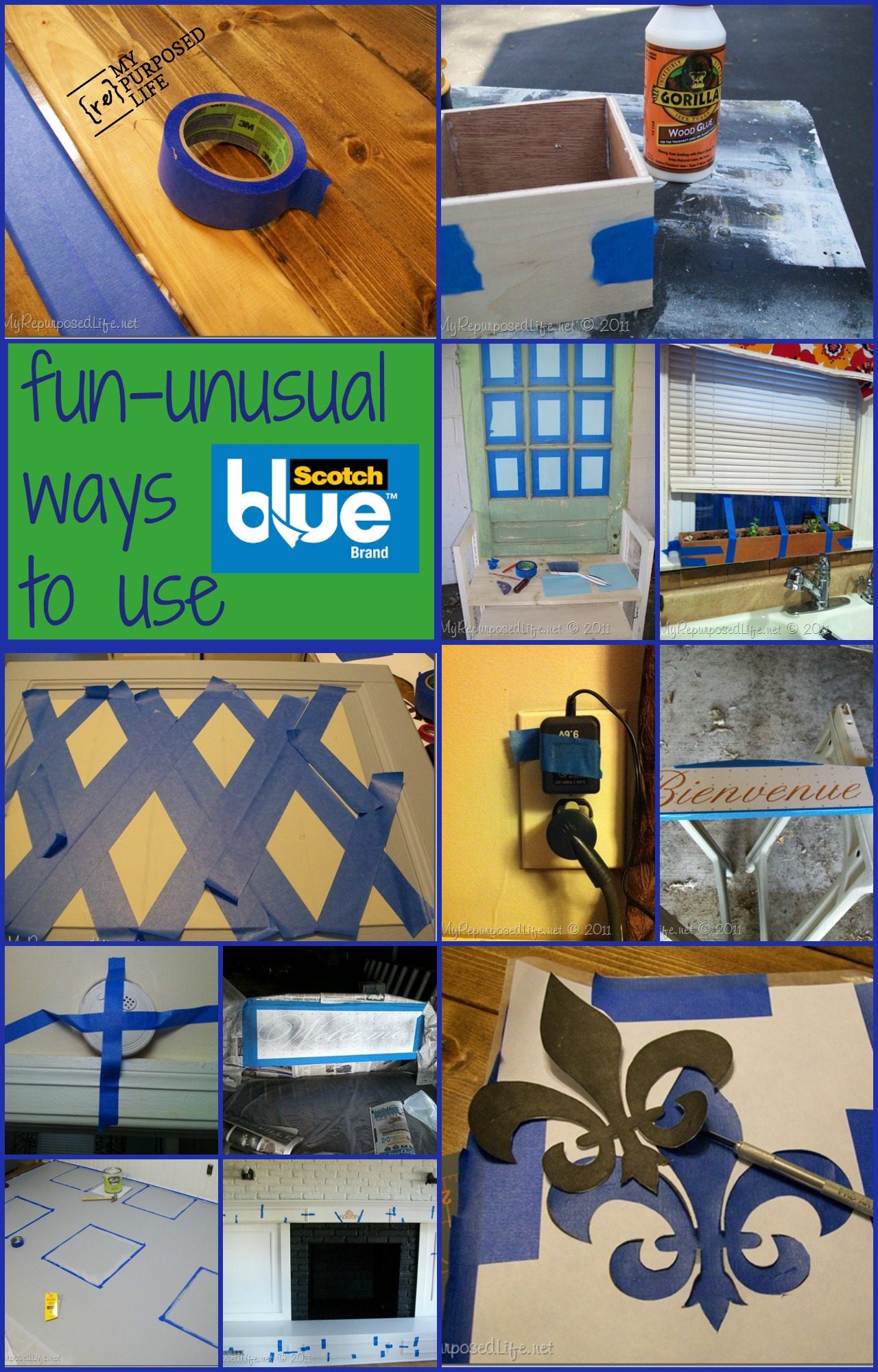 Fun ideas for Scotch Blue Painters Tape