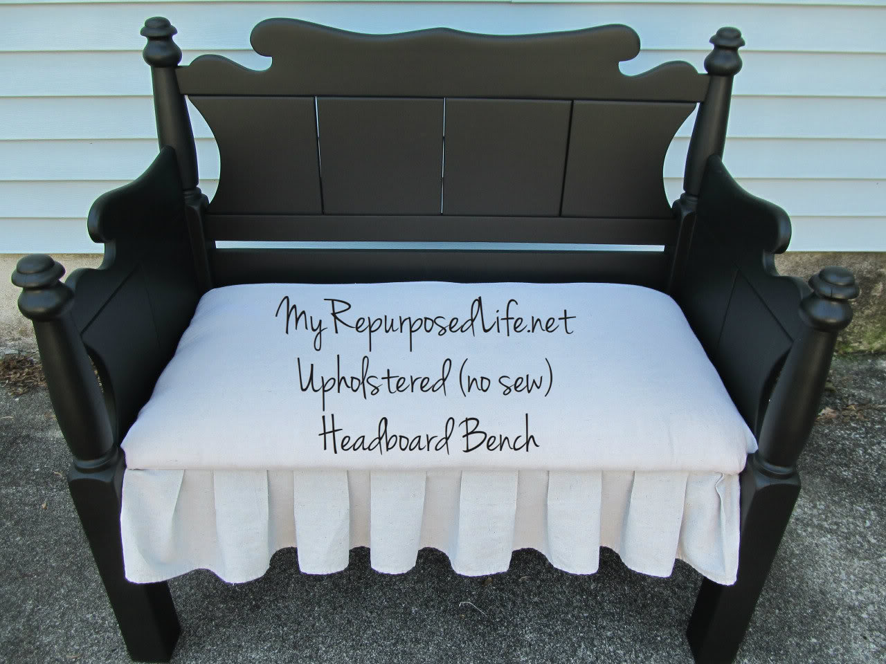 Upholstered Headboard Bench My Repurposed Life™