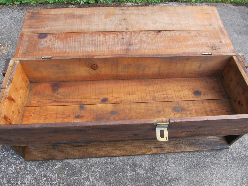 Repurposed Vintage Ammo Box Coffee Table My Repurposed Life®