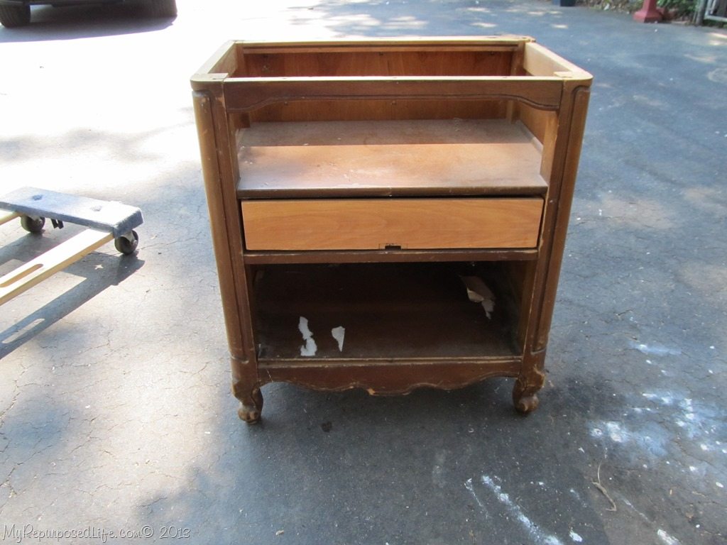 repurposed nightstand play kitchen