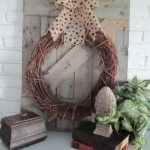 rustic fence mantel decor