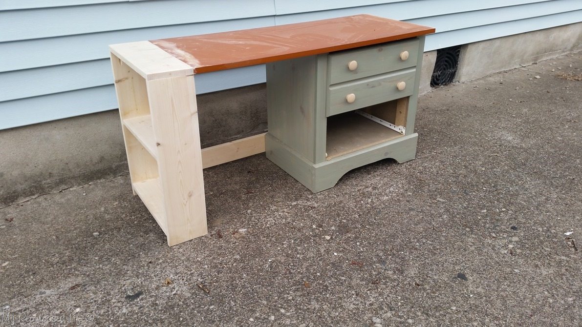 Kid's Chalkboard Desk using Repurposed Nightstand My Repurposed Life™