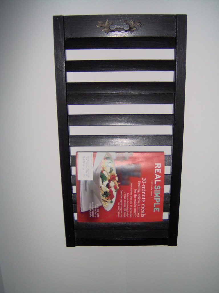 magazine rack from a shutter