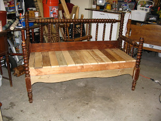 how to make a headboard bench