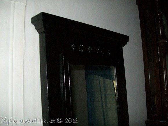 repurposed door into an entry hall tree