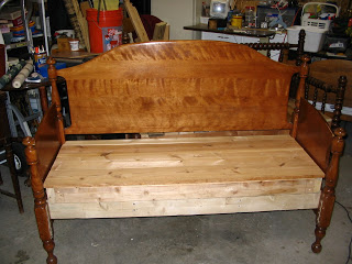 how to make a headboard bench
