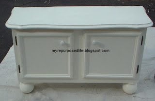Repurposed Cabinet Window Seat for Cats