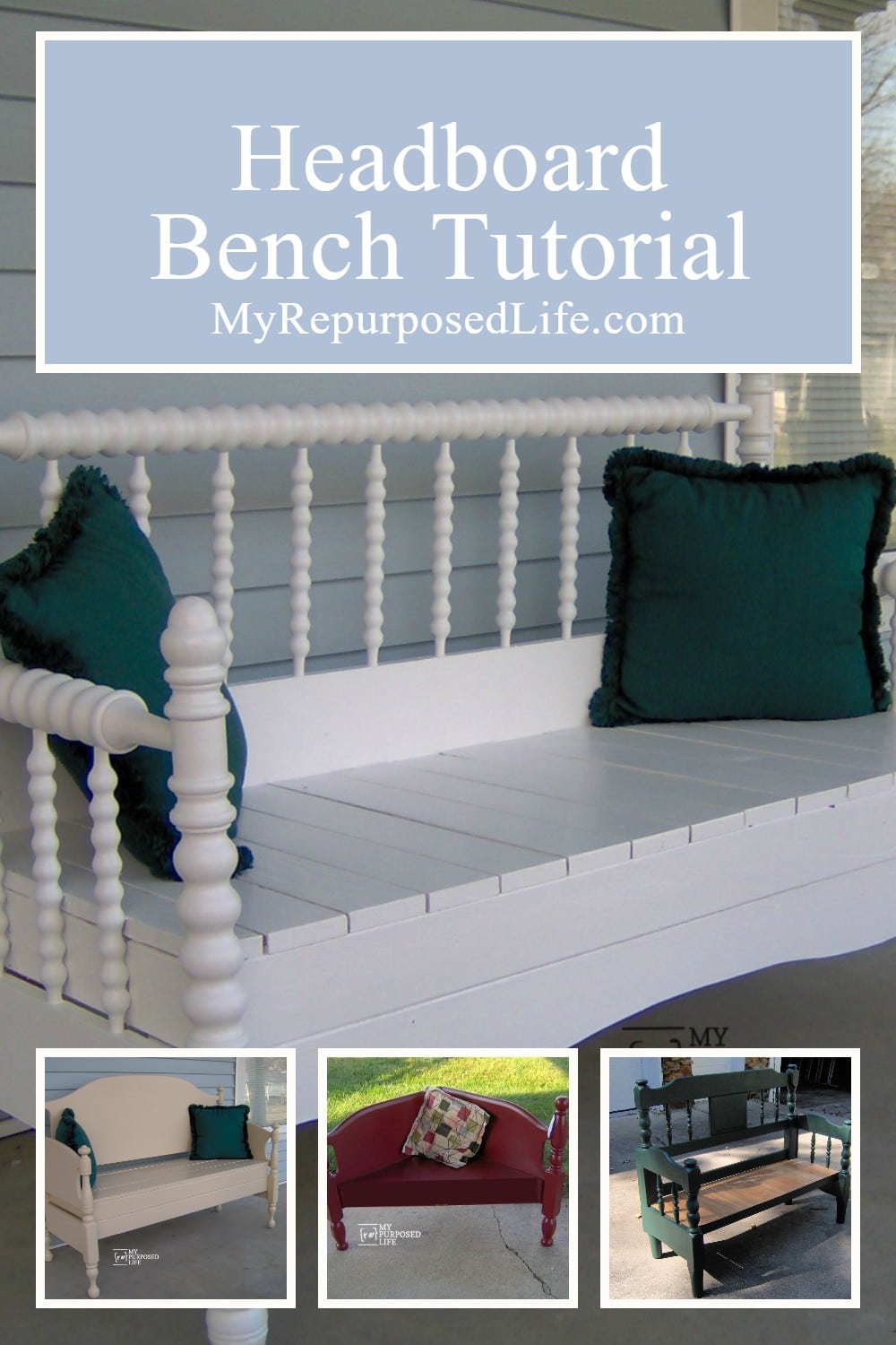 This headboard bench tutorial will get you started on your very first headboard bench! My Repurposed Life is the leading headboard bench resource. via @repurposedlife