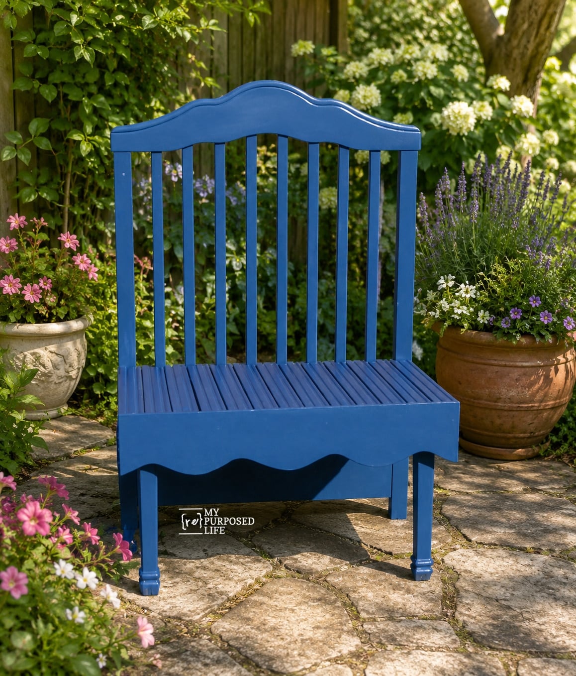 blue baby bed bench