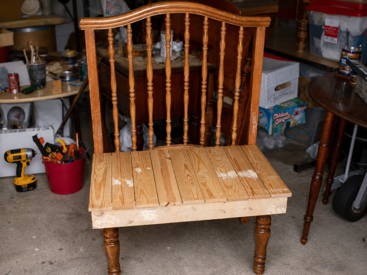 wooden baby bed bench
