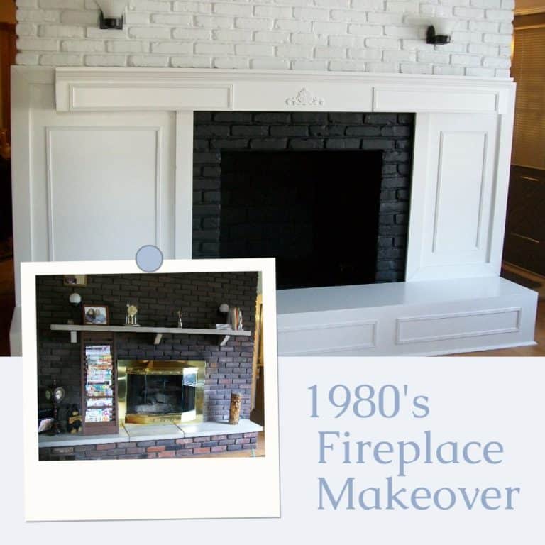 Brick Fireplace Makeover