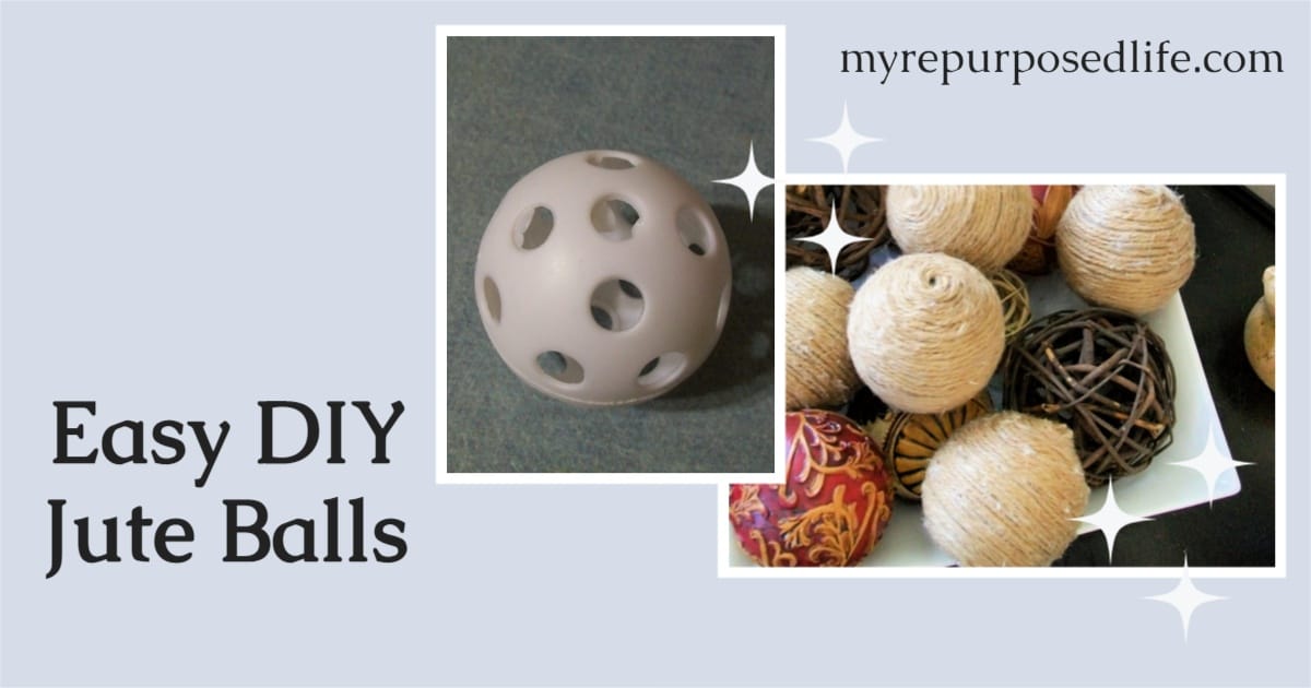 Decorative jute balls My Repurposed Life®