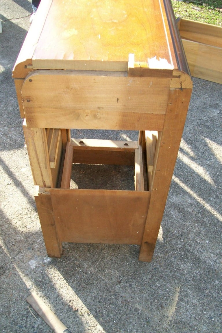 single side of waterfall vanity