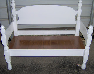how to make an easy four poster headboard bench