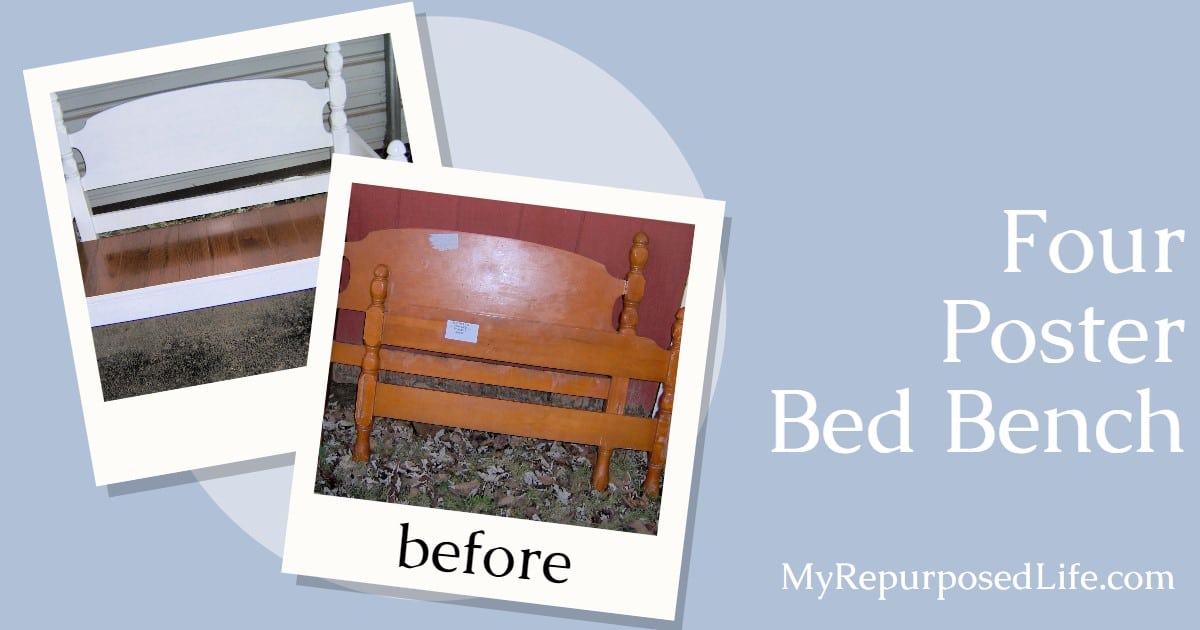 Four Poster Headboard Bench (easy) My Repurposed Life®