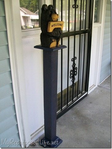 Simple porch post/display piece