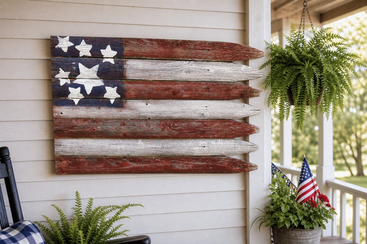 farmhouse rustic flag for porch