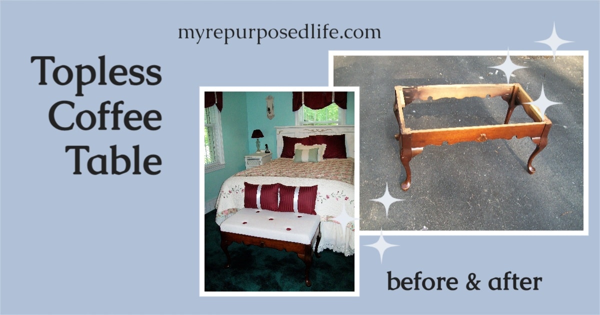 DIY Coffee Table Bench My Repurposed Life®