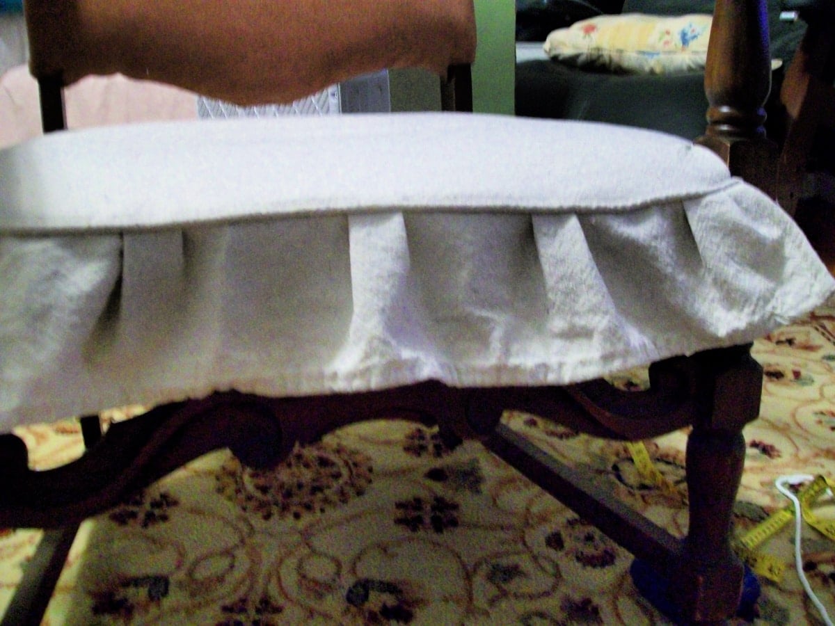 add a drop cloth ruffle