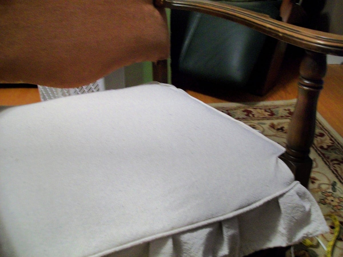drop cloth slipcover tip