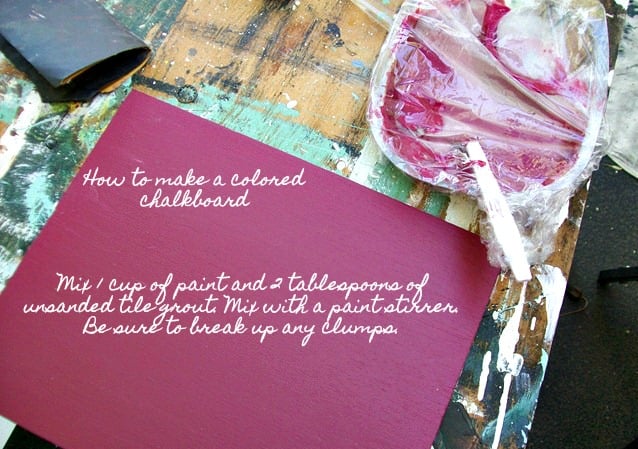 make your own colored chalkboard