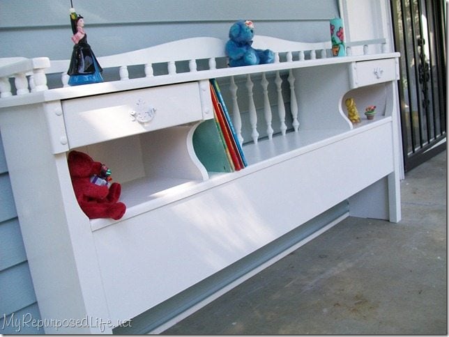 Bookcase Headboard Repurposed