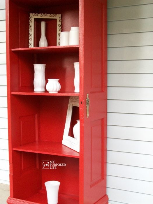Repurposed Door Bookshelf Tutorial