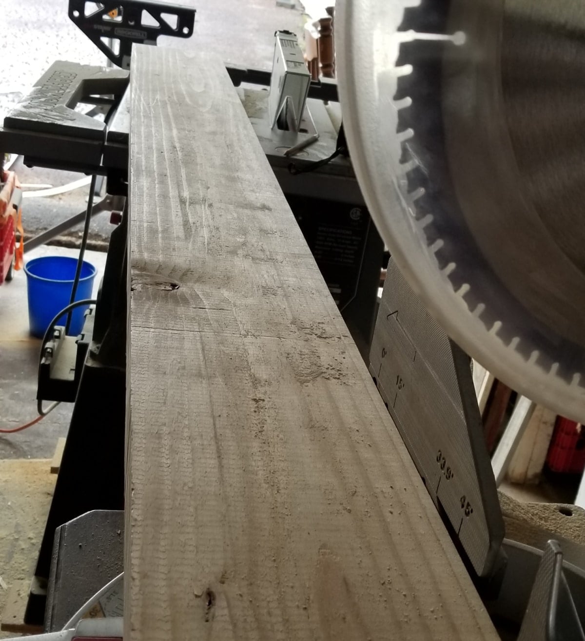 cut lumber compound miter saw
