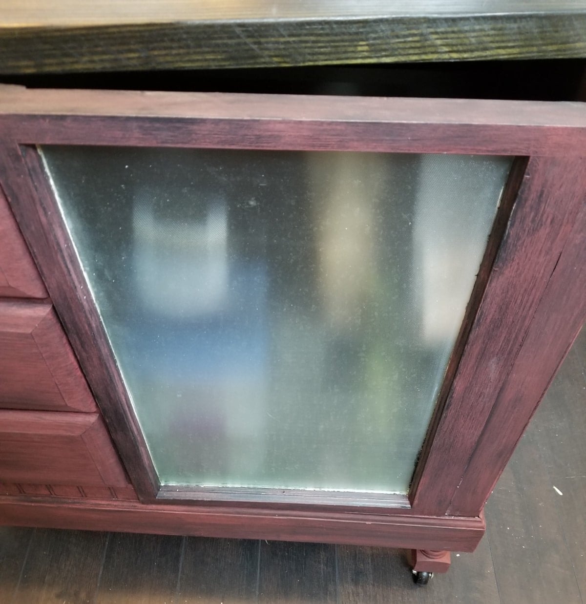 install window as a door for kitchen island