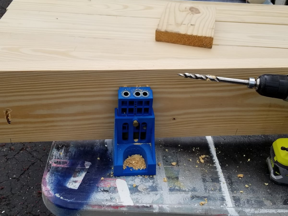 kreg jig pocket holes build table top