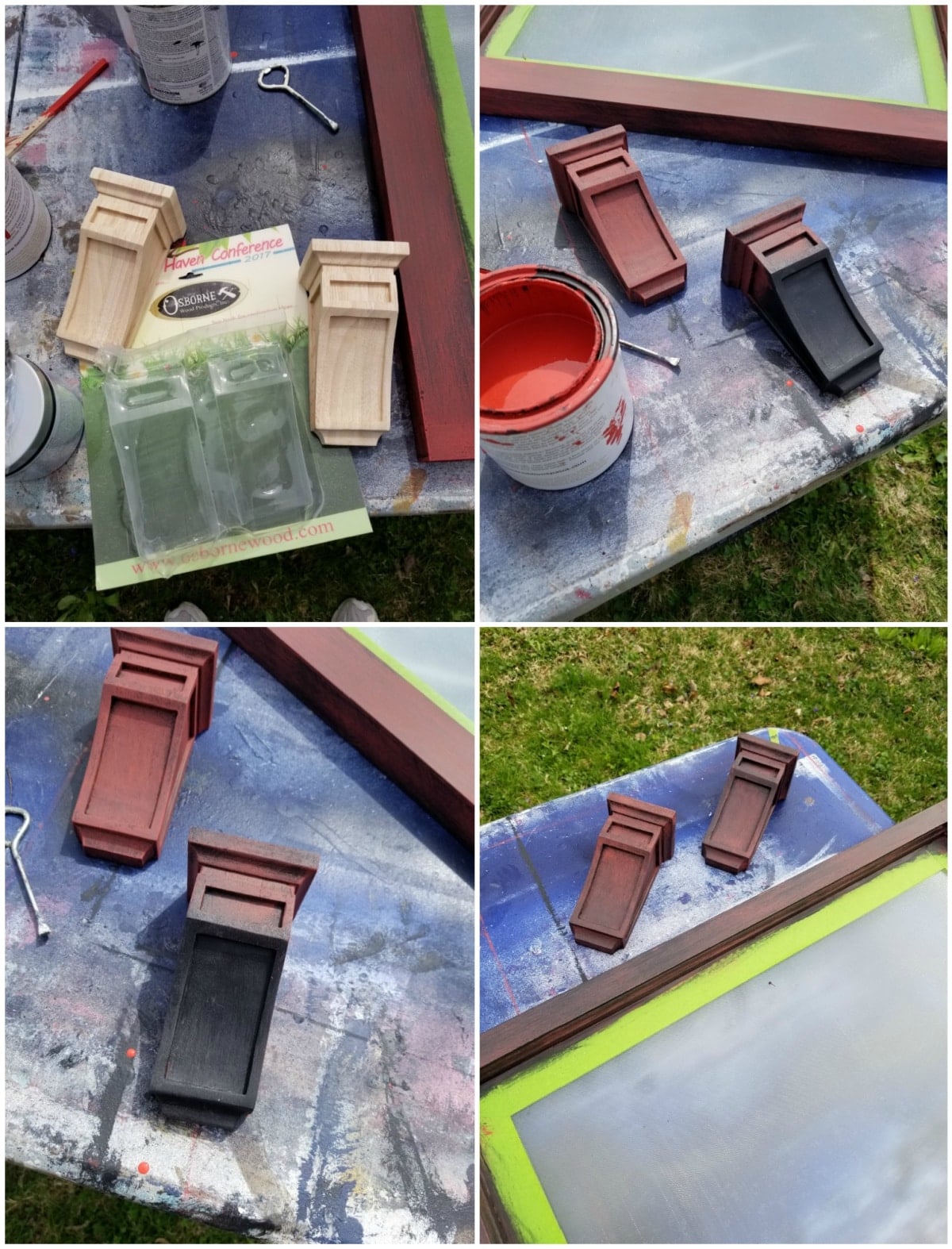painting glazing corbels