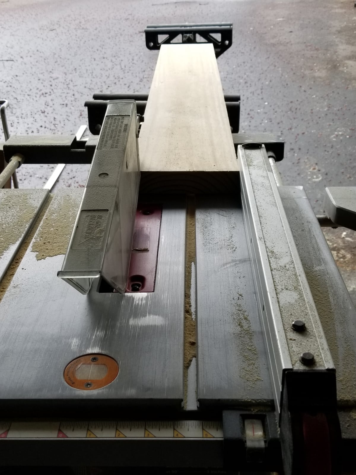 rip 2 by 8 on tablesaw for new table top