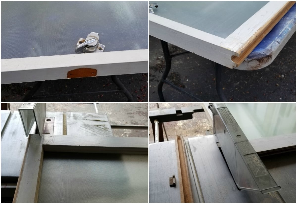 single pane window as a cabinet door
