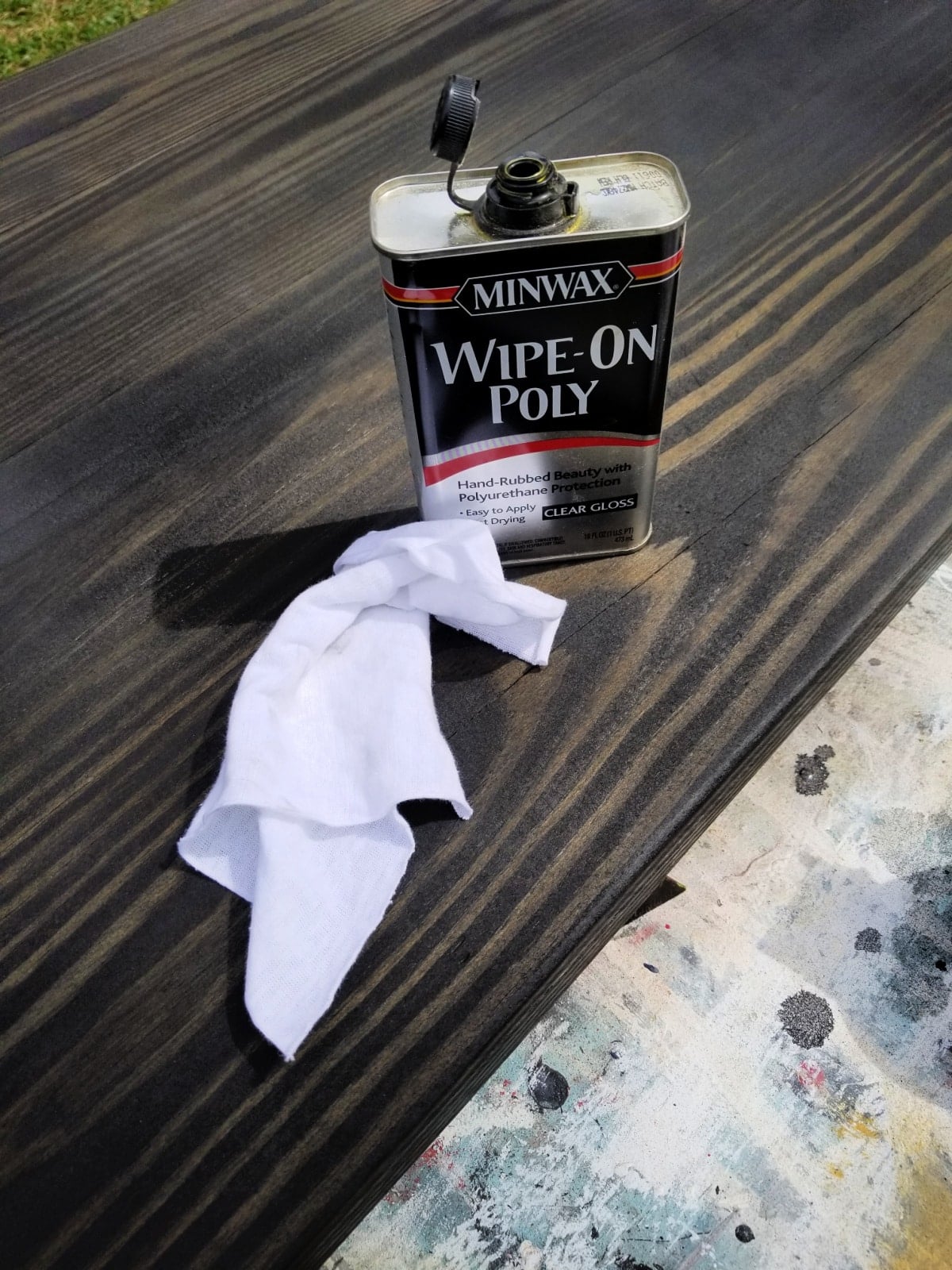 wipe on poly kitchen island table top