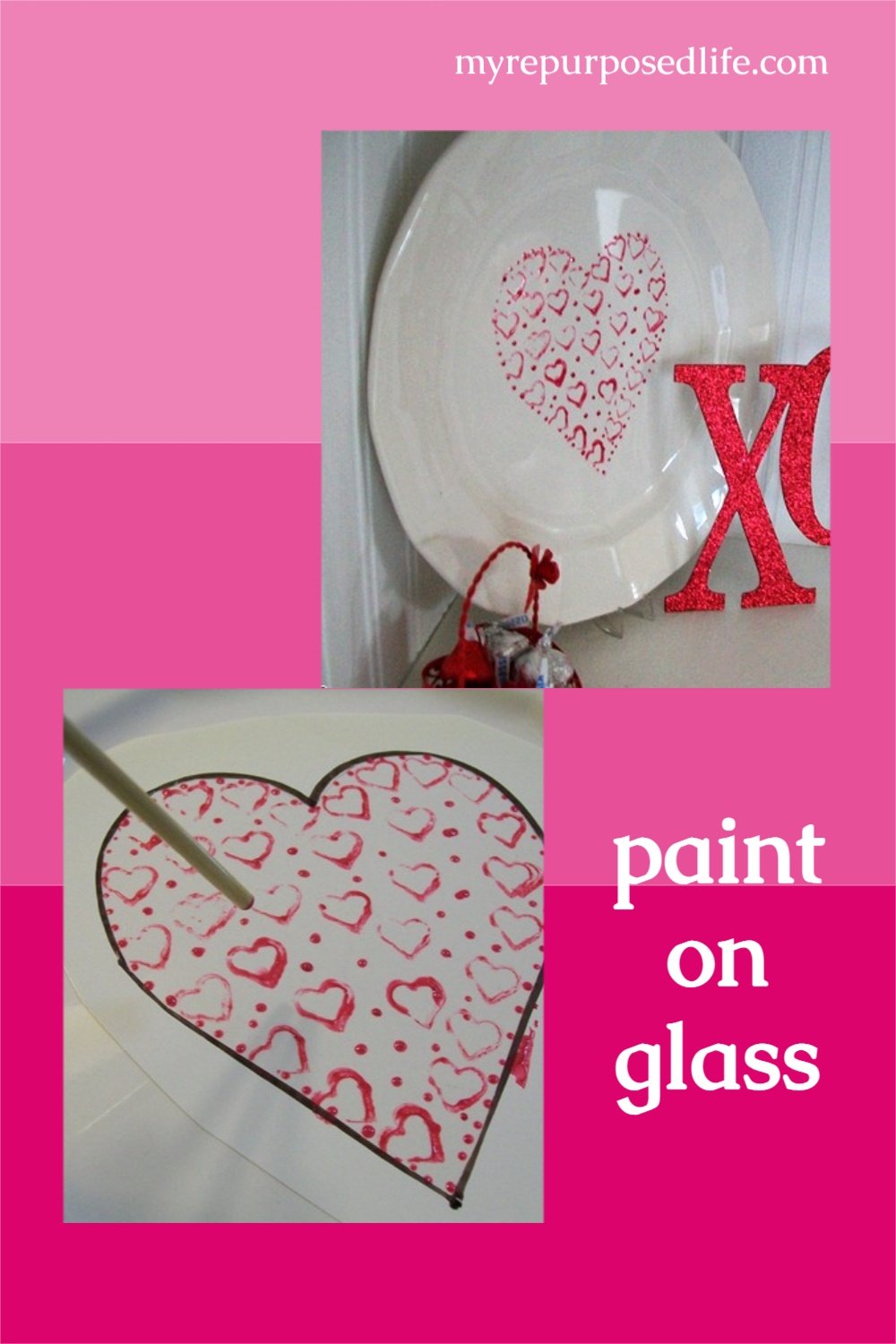 How to paint on glass will give you tips and tidbits on making cheap and easy holiday decor. This technique can be used on many diy home decor projects. #MyRepurposedLife #repurposed #glassware #thrifted #paintonglass #diy #project via @repurposedlife