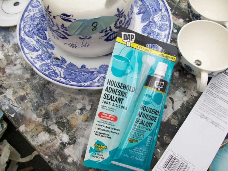 glue for making teacup lamp