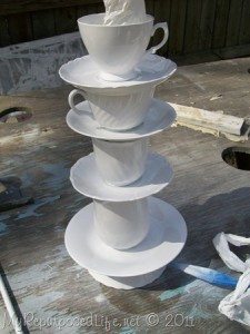 how to drill china to make a teacup lamp