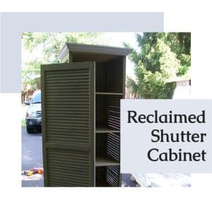 Cabinet Made from Reclaimed Shutters