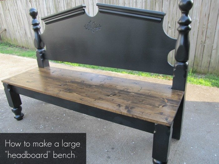 how to make a large headboard bench without arms