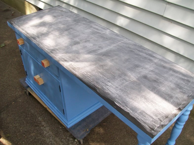 chalkboard desk conditioned with chalk