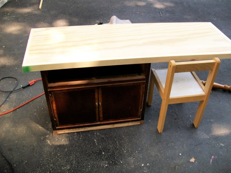 test fitting new desk top
