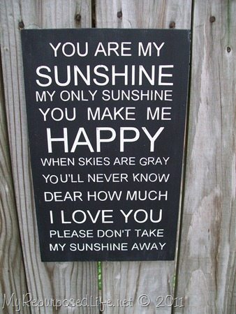 You Are My Sunshine Sign (How to Stencil)