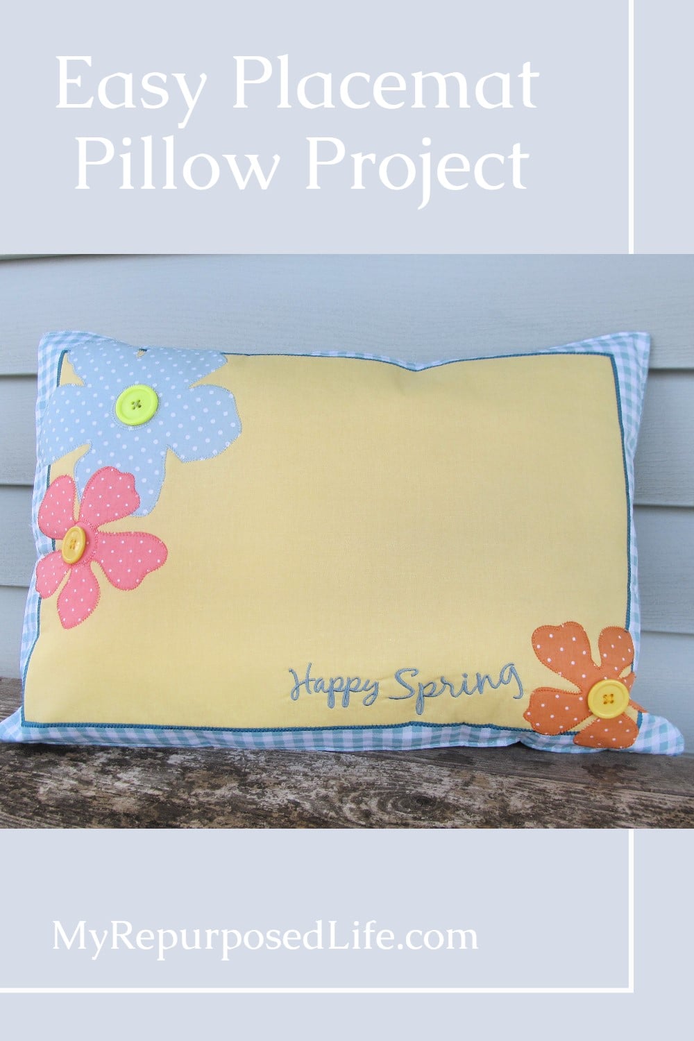 Transform your plain placemats into stylish pillows with our easy DIY placemat pillow tutorial. Elevate your home decor with personalized pillows made from materials you already have on hand. Follow our step-by-step instructions and create a cozy and unique accent piece for your living space. Perfect for beginners and seasoned DIYers alike. Start your project today! #MyRepurposedLife #easy #pillow via @repurposedlife