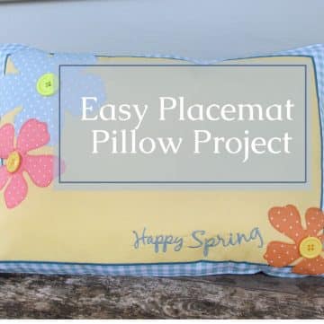 placemat pillow project