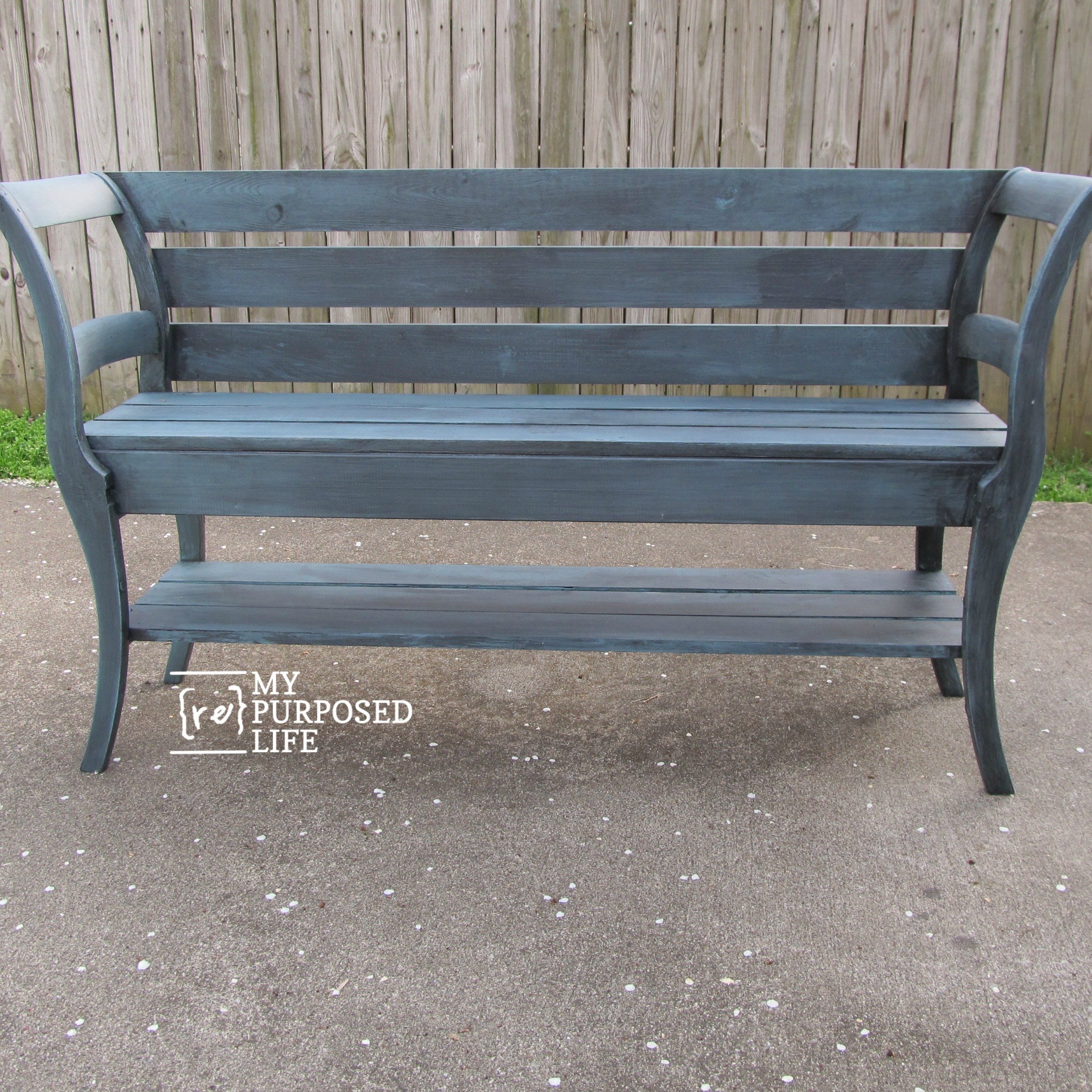 Double Chair Bench update My Repurposed Life