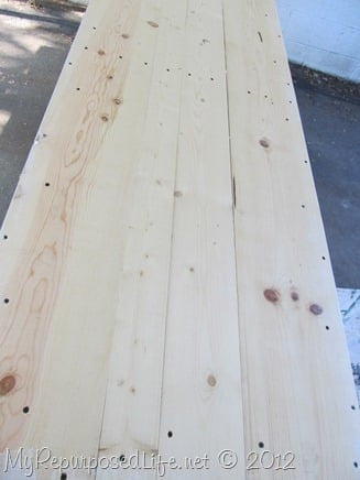 use wood screws when making your own barn doors