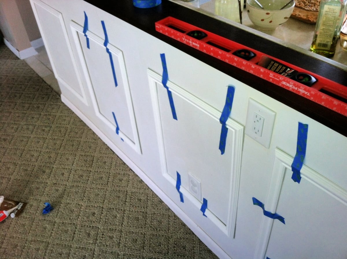 DIY frames as wainscoting