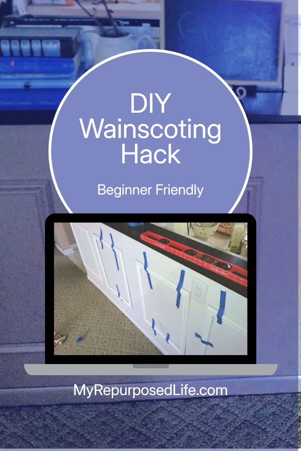 do it yourself easy wainscoting via @repurposedlife