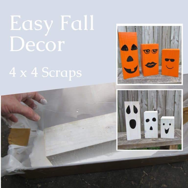 4×4 post Jack-o-Lanterns & Ghosts {Halloween Décor}